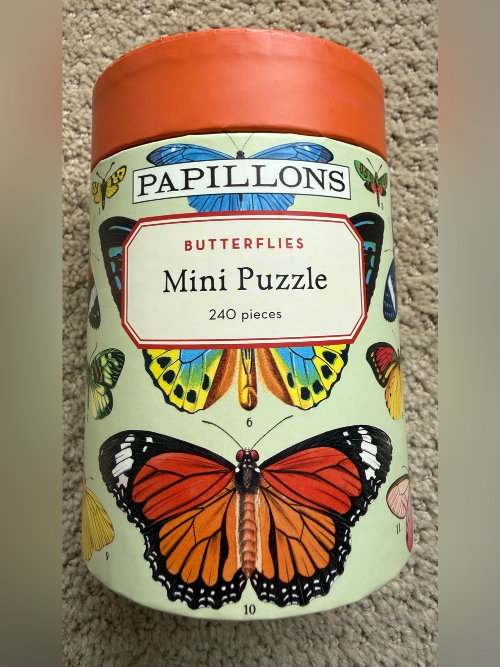 NIB Cavallini & Co. Butterflies Mini Puzzle 240 Pieces Vintage Style